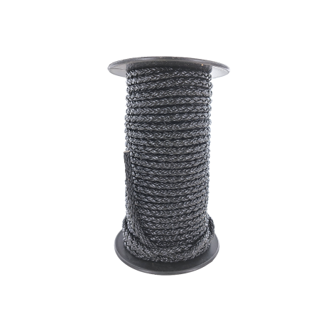 lacet rond tressé - 6mm - bijoux - maroquinerie - cuir en stock