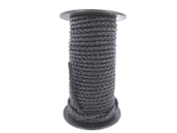 lacet rond tressé - 6mm - bijoux - maroquinerie - cuir en stock