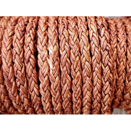 lacet rond tressé - 8mm - bijoux - maroquinerie - cuirenstock