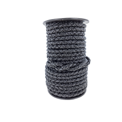 lacet rond tressé - 8mm - bijoux - maroquinerie - cuir en stock