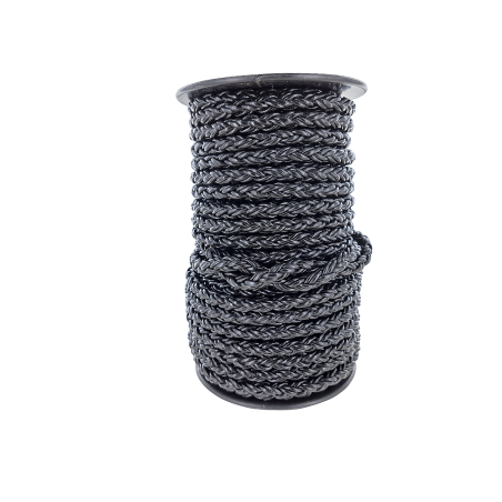 lacet rond tressé - 8mm - bijoux - maroquinerie - cuir en stock