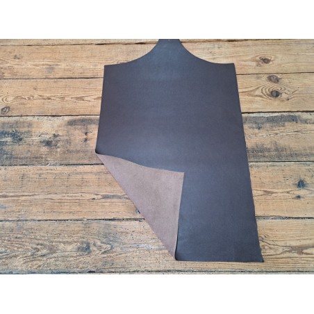 Morceau unique 82x59 - N°9 - Grainé - Marron foncé - Cuir en Stock