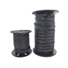 Lacet plat tressé - 5mm - Noir - Bijoux - Décoration - Cuirenstock