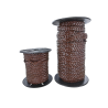 Lacet plat tressé - 12 mm - Chocolat - Bijoux - Cuirenstock
