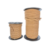 Lacet plat tressé rond - 4 mm - Naturel - Maroquinerie - Bijoux