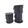 Lacet plat tressé rond - 6 mm - Noir - Maroquinerie - Bijoux