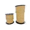 Lacet plat tressé rond - 6 mm - Or blanc - Maroquinerie - Bijoux