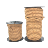 Lacet plat tressé rond - 6 mm - Naturel - Bijoux - Cuirenstock