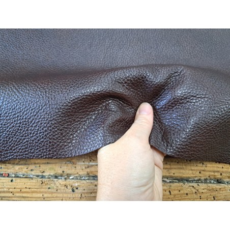 Morceau unique 82x59 - N°4 - Grainé - Marron - Cuir en Stock