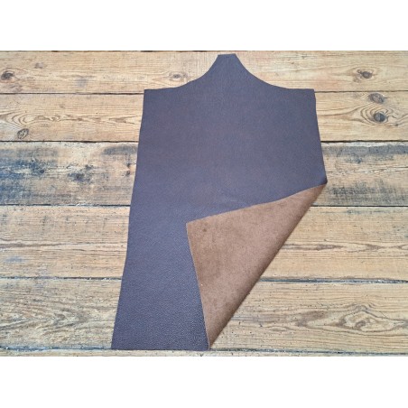 Morceau unique 82x59 - N°4 - Grainé - Marron - Cuir en Stock