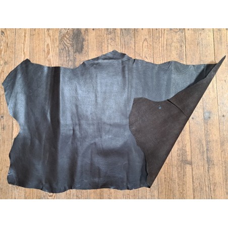 peau porc - marron chocolat - maroquinerie - cuirenstock