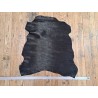 Peau de cuir de chèvre - épi - noir - Cuir en stock