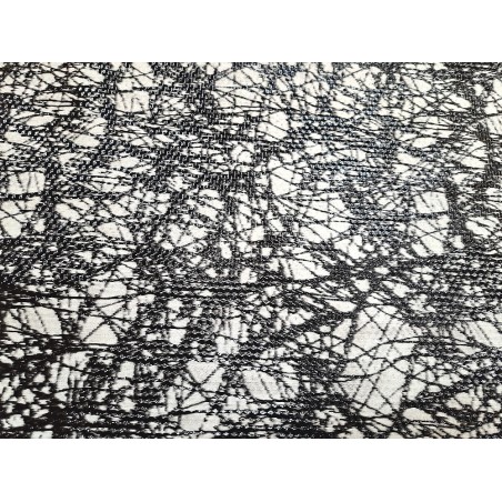 Peau de cuir de mouton noir/blanc - Abstrait- Cuir en Stock