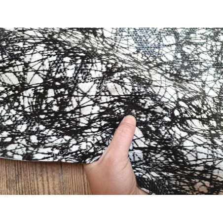mouton - abstrait - noir/blanc - maroquinerie - Cuirenstock