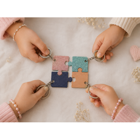 Lot surprise morceaux de cuir - forme puzzle - Cuir en stock