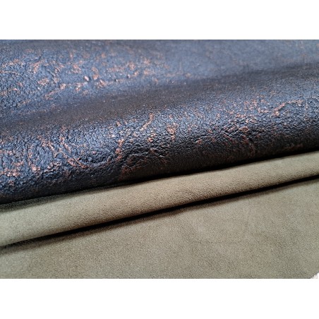 Lot de 2 peaux - Cuir d'agneau et de chèvre - Cuir en Stock