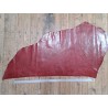 Morceau de cuir de vachette ciré pullup - Tannage végétal - Rouge -A