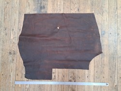 Morceau de cuir gras de vachette pullup - Marron -A- Cuir en Stock