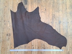 Morceau de cuir gras pullup - Marron - C - Cuir en Stock