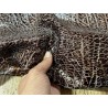 Demi-peau de cuir de veau vernis grain croco  craquelé - Marron - Cuir en Stock