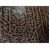 Demi-peau de cuir de veau vernis grain croco  craquelé - Marron - Cuir en Stock