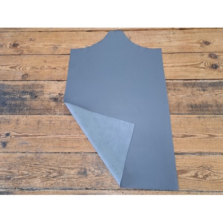 Morceau unique 82x59 - N°9 - Petits grains - Gris - Cuir en Stock