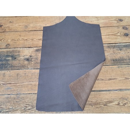 Morceau unique 82x59 - N°12 - Petits grains - Chocolat - Cuir en Stock