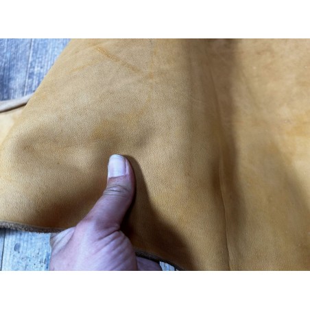 Flanc de vache – Cuir fauve – Tannage minéral – Souple & élastique - 2ᵉ choix - Cuir en Stock