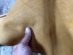 Flanc de vache – Cuir fauve – Tannage minéral – Souple & élastique - 2ᵉ choix - Cuir en Stock