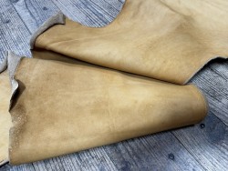 Flanc de vache – Cuir fauve – Tannage minéral – Souple & élastique - 2ᵉ choix - Cuir en Stock