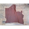 Morceau de cuir de vachette pullup - Brun rouge -A- Cuir en Stock