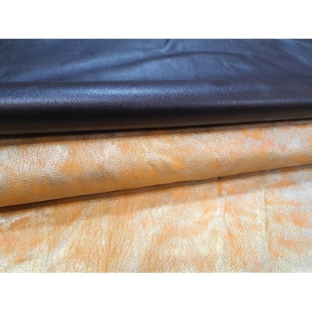 Lot de 2 peaux - Cuir de chèvre et d'agneau unique - Bonne affaire