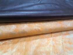 Lot de 2 peaux - Cuir de chèvre et d'agneau unique - Bonne affaire