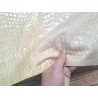 Bande de cuir de veau vernis grain croco - Crème - Cuirenstock