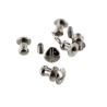 lot boutons de col à vis laiton nickelé accessoire maroquinerie qualité professionnelle cuir en stock