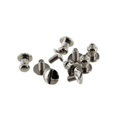 lot boutons de col à vis laiton nickelé accessoire maroquinerie qualité professionnelle cuir en stock