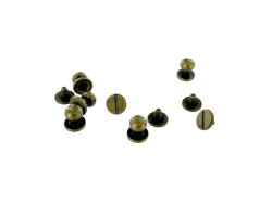 Lot de 5 boutons de col finition BRONZE - Standard - Cuir en Stock