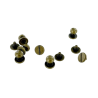 Lot de 5 boutons de col finition BRONZE - Standard - Cuir en Stock