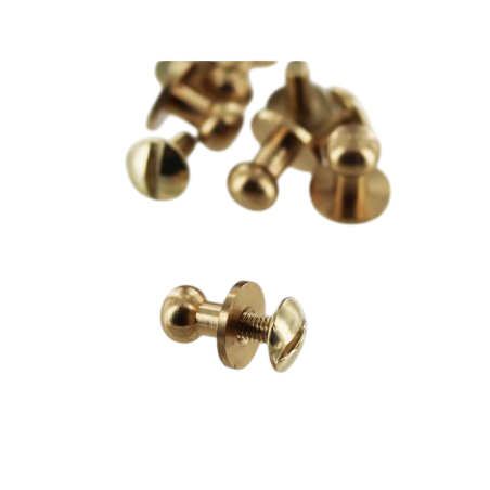 bouton de col à vis laiton professionnel accessoire maroquinerie Cuir en stock