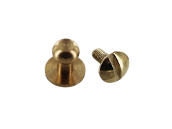 bouton de col à vis laiton professionnel accessoire maroquinerie Cuir en Stock