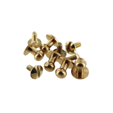 bouton de col à vis laiton professionnel accessoire maroquinerie Cuir en Stock