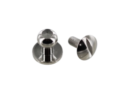 Lot de 5 boutons de cartouchière à vis finition nickelé - BCV 4