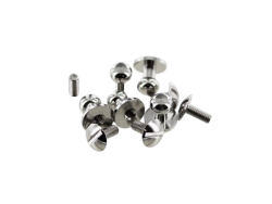 bouton de col à vis nickelé professionnel accessoire maroquinerie Cuir en Stock
