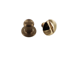 Lot de 5 boutons de col à vis laiton - BCV 3 - Cuirenstock