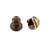 Lot de 5 boutons de col à vis laiton - BCV 3 - Cuirenstock