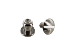 Lot de 5 boutons de cartouchière à vis finition nickelé - BCV 3