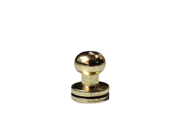 Lot de 5 boutons de col finition LAITON - Standard - Cuir en Stock