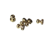 Lot de 5 boutons de col finition LAITON - Standard - Cuir en Stock