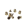 Lot de 5 boutons de col finition LAITON - Standard - Cuir en Stock