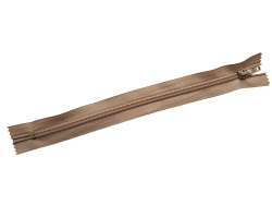 Fermeture à glissière - beige - 25 cm - fermeture éclair - cuir en stock